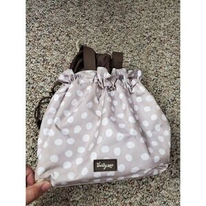 31 lunch bag brown polka dot